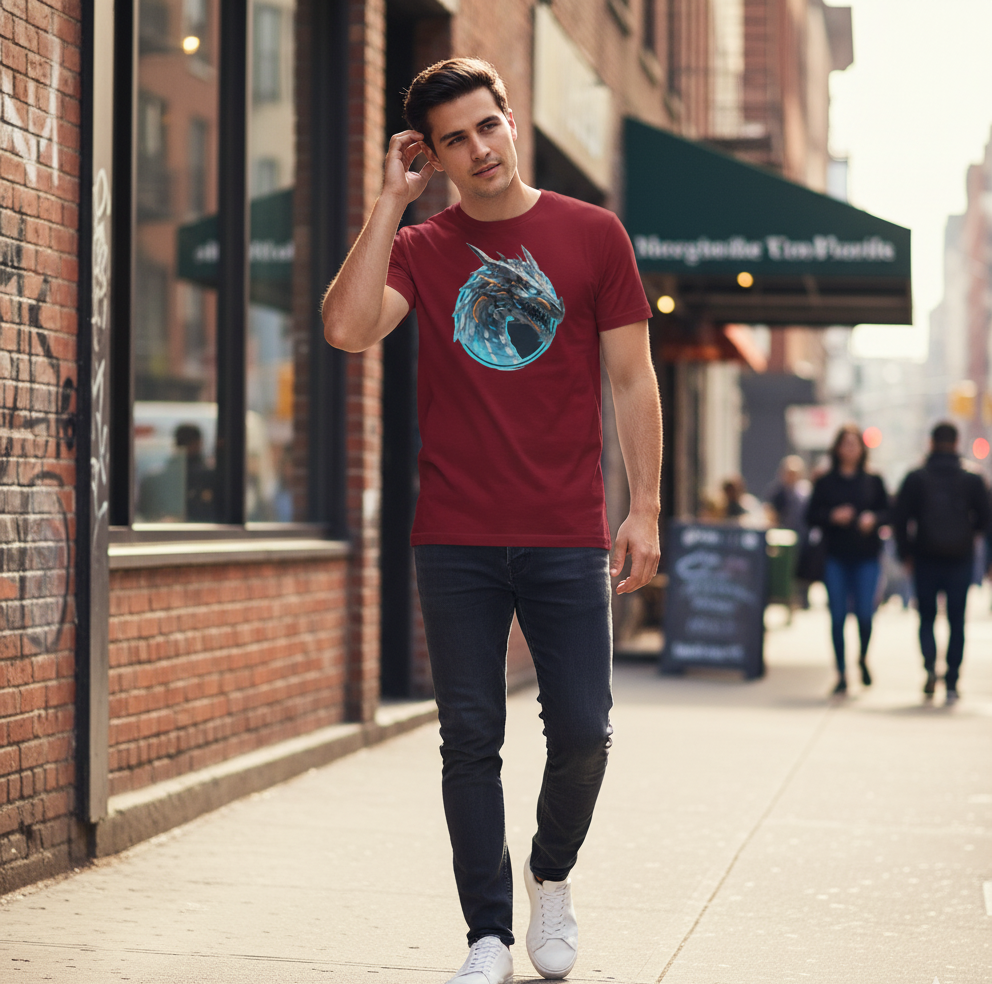 Camiseta "DRAGÓN CIBERNÉTICO" - Diseño Futurista Neón