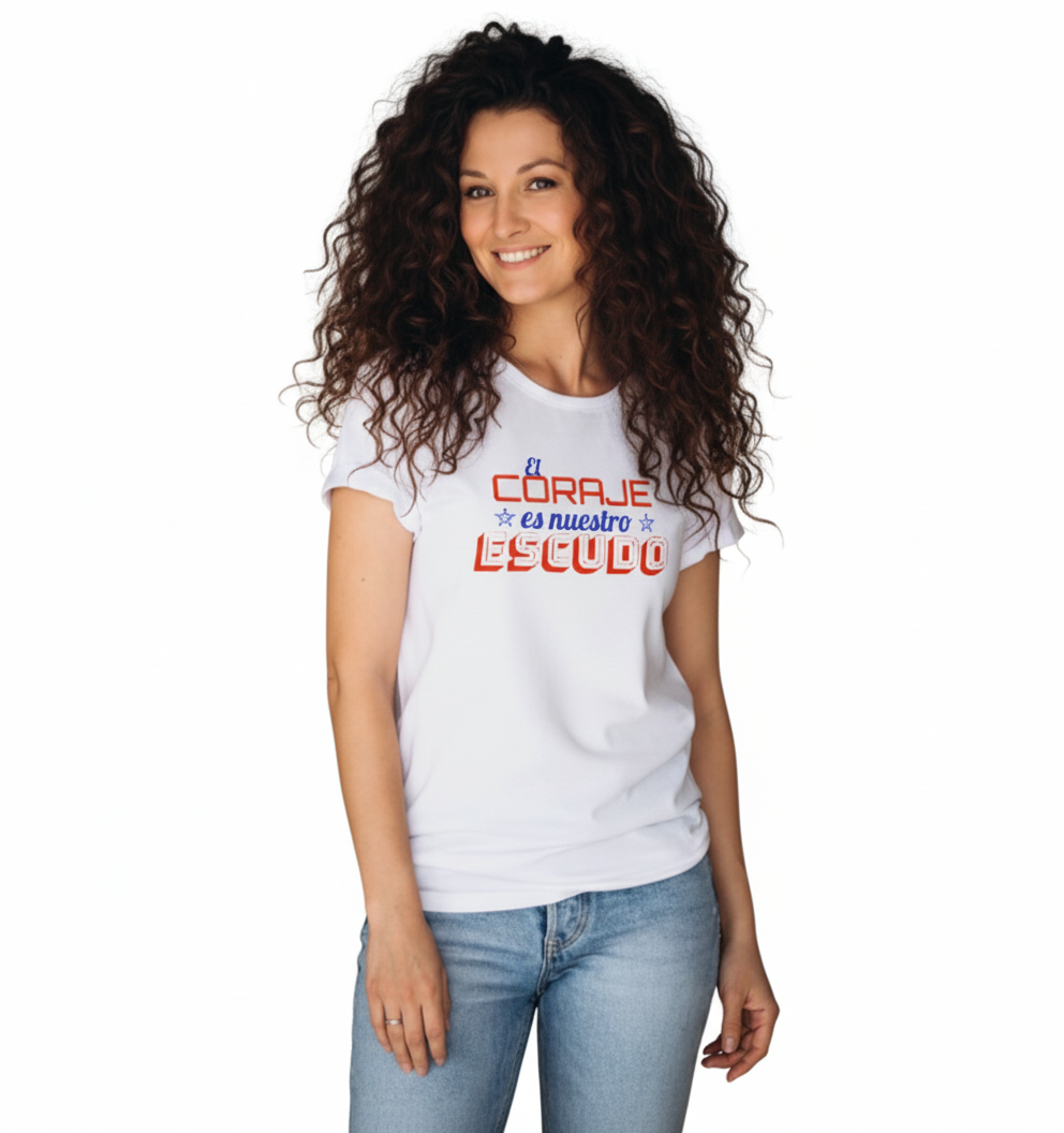 Camiseta Clásica "El Coraje es nuestro Escudo" - Guerreros de Esperanza