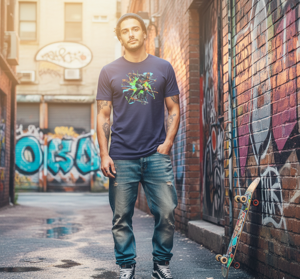 Camiseta "SKATER SPLASH" - Energía Urbana en Color